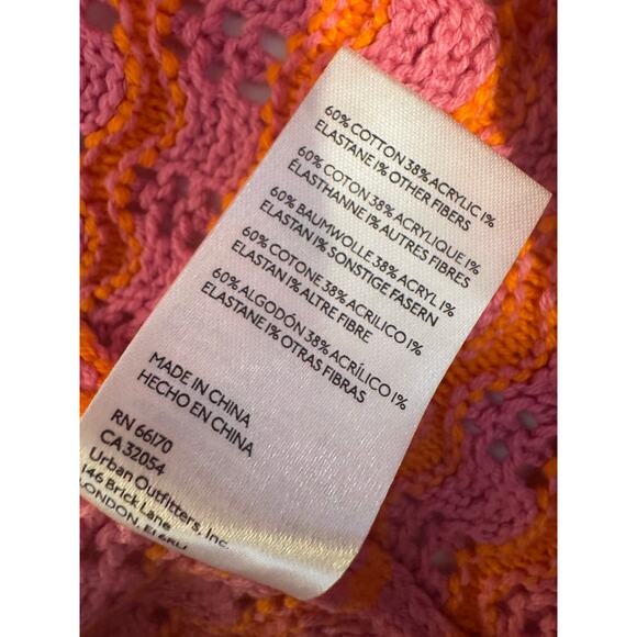Urban Outfitters BDG Bec Knit Pink Orange Pant Medium - Picture 5 of 6
